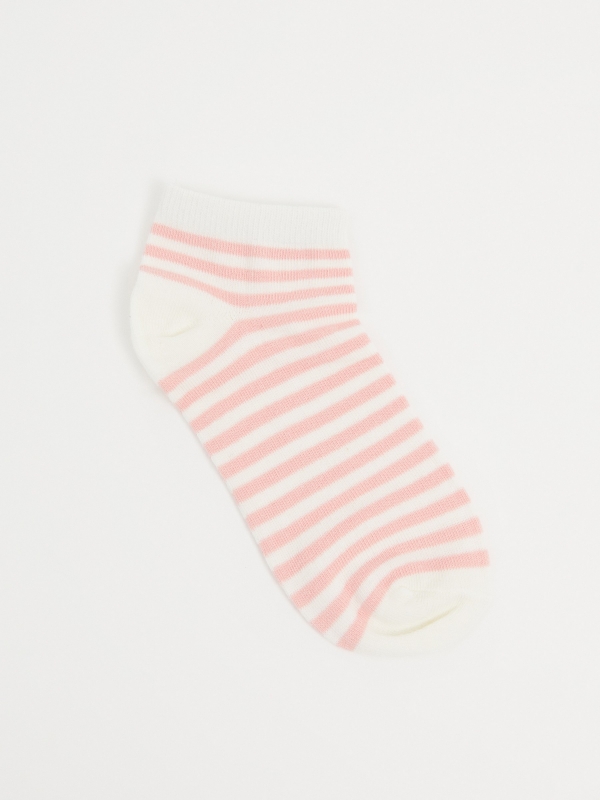 Pack of 4 striped ankle socks multicolor with a model