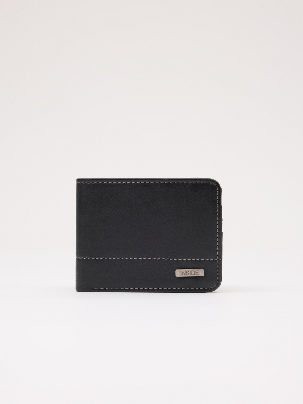 INSIDE black leatherette briefcase black