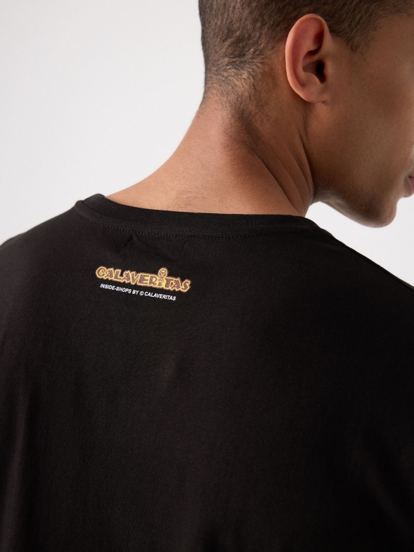 Calaveritas Megaskull t-shirt black detail view