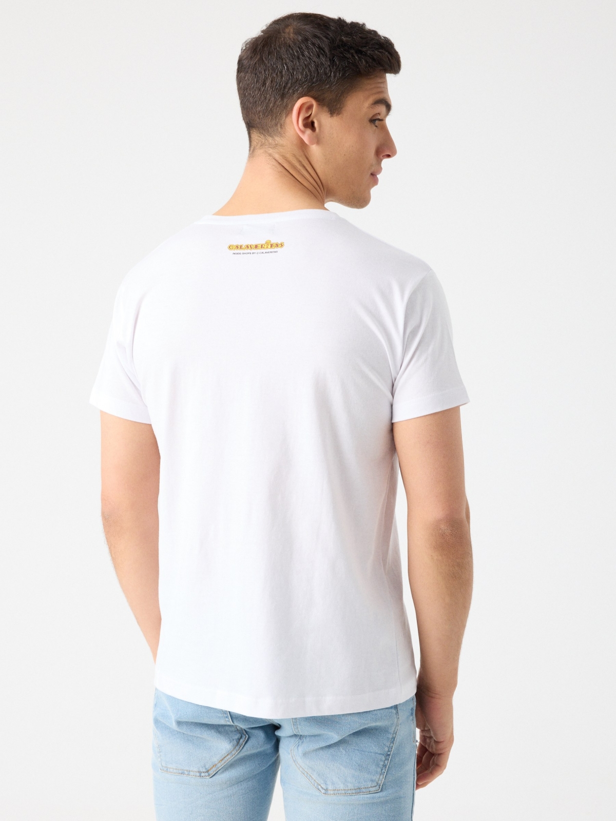 Camiseta Calaveritas Megaskull blanco vista media trasera