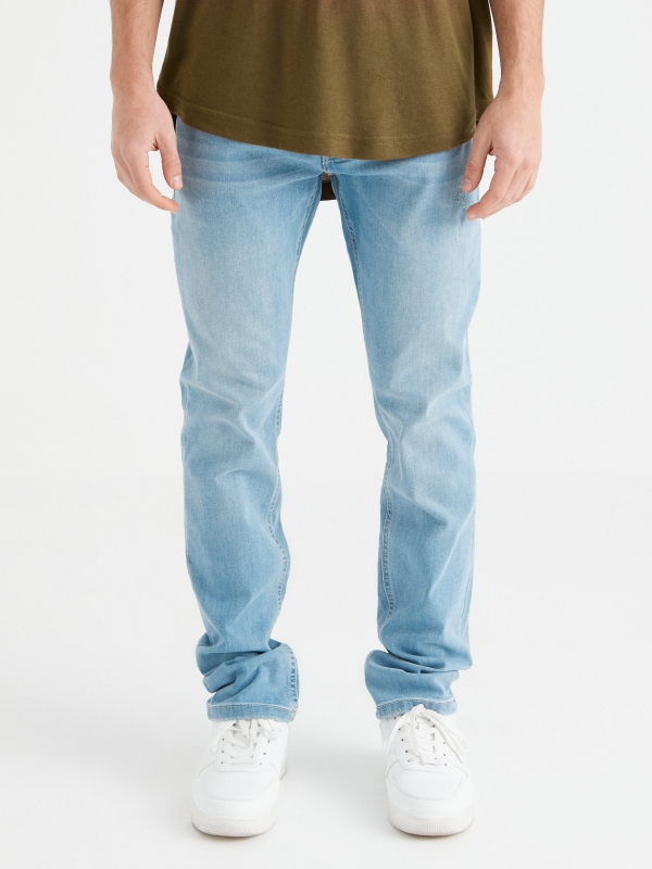Jeans regular azul azul claro vista meia frontal