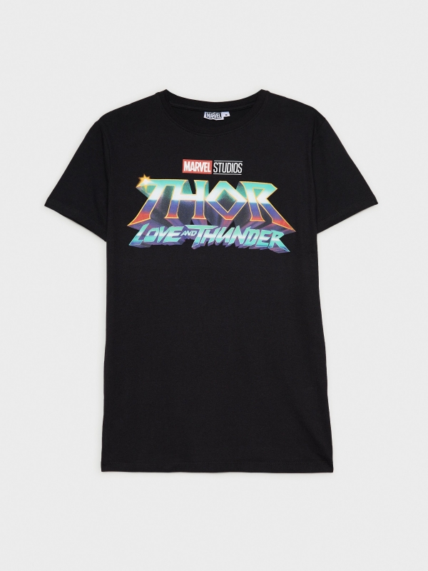  Camiseta Marvel estampado Thor negro