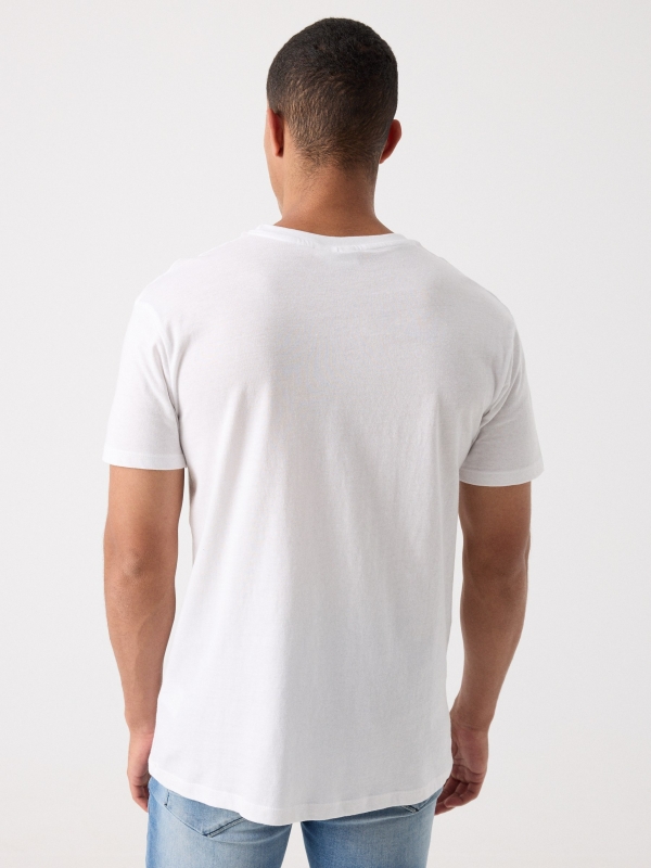 T-shirt Marvel com estampa Thor branco vista meia traseira