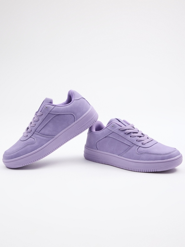 Combined casual sneaker mauve detail view