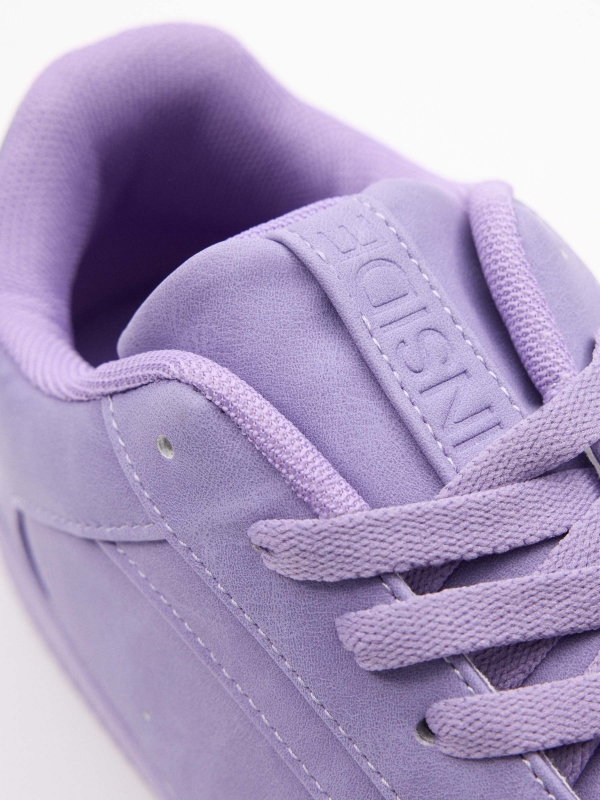 Combined casual sneaker mauve detail view