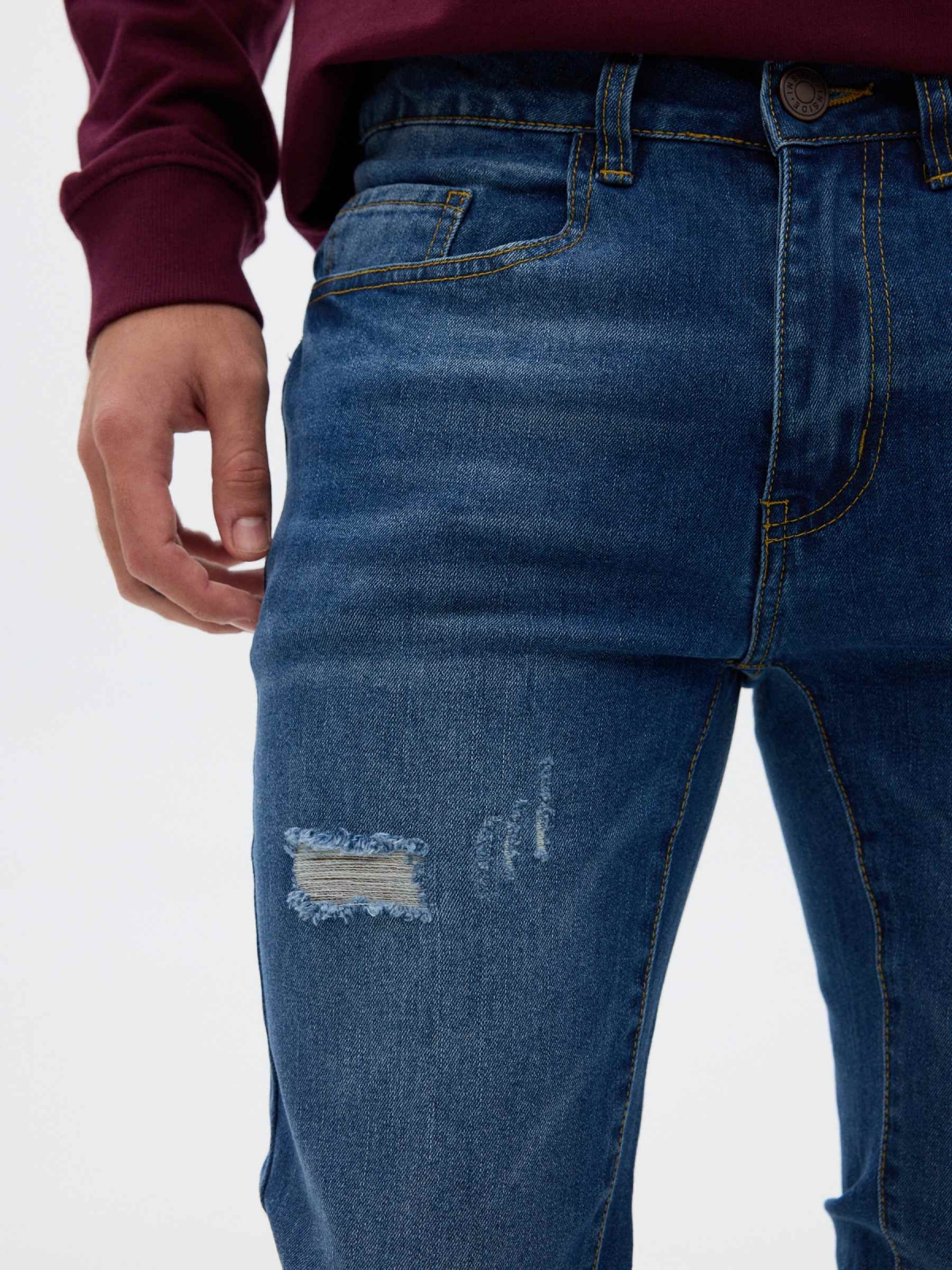 Jeans super slim azul vista detalle