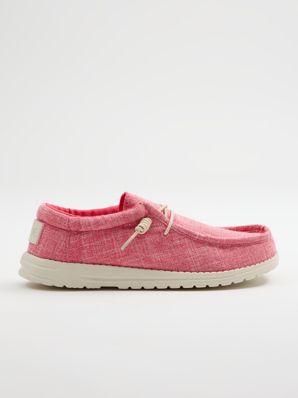Casual canvas sneaker coral
