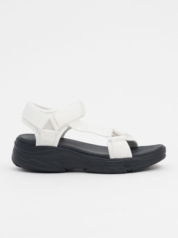 Two-tone sports sandal white