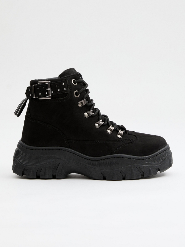Casual fashion platform boot black