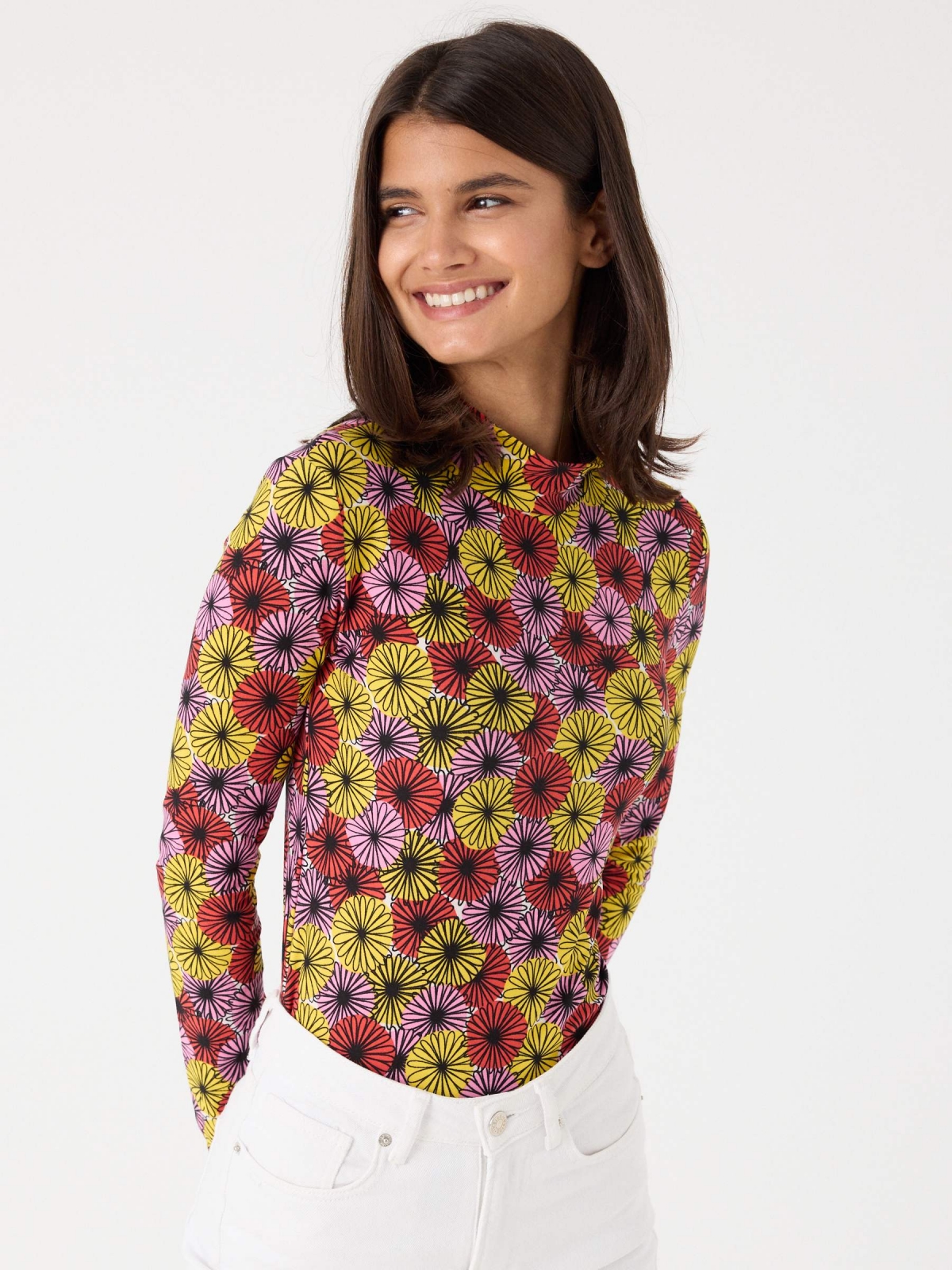 Camiseta print floral | Camisetas Mujer
