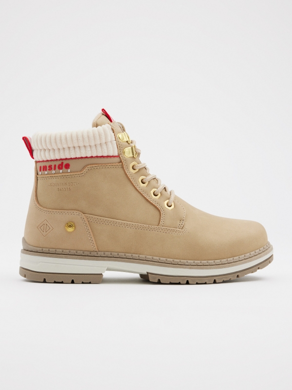 Camel combined mountain style boot beige