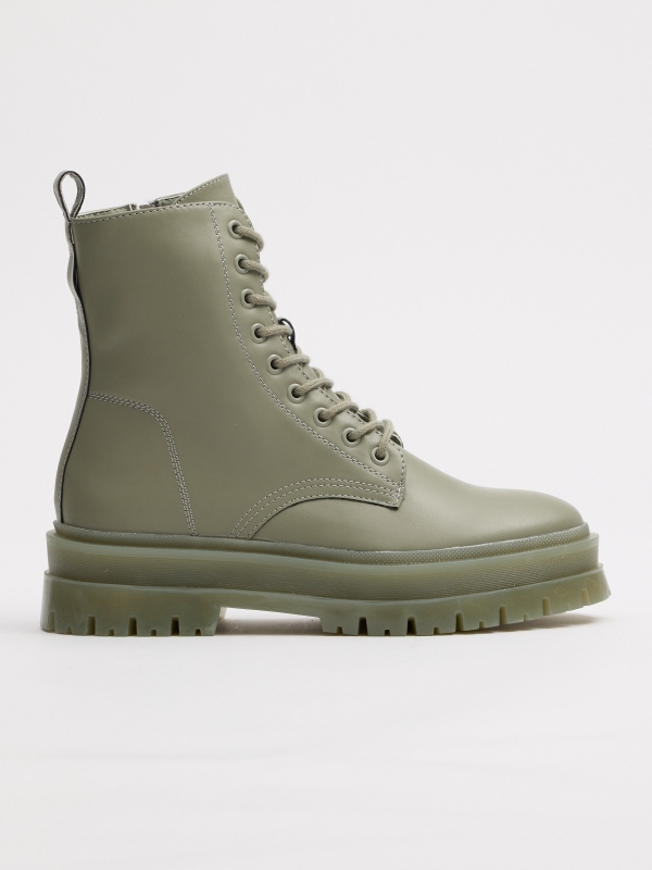 Green military style boot green