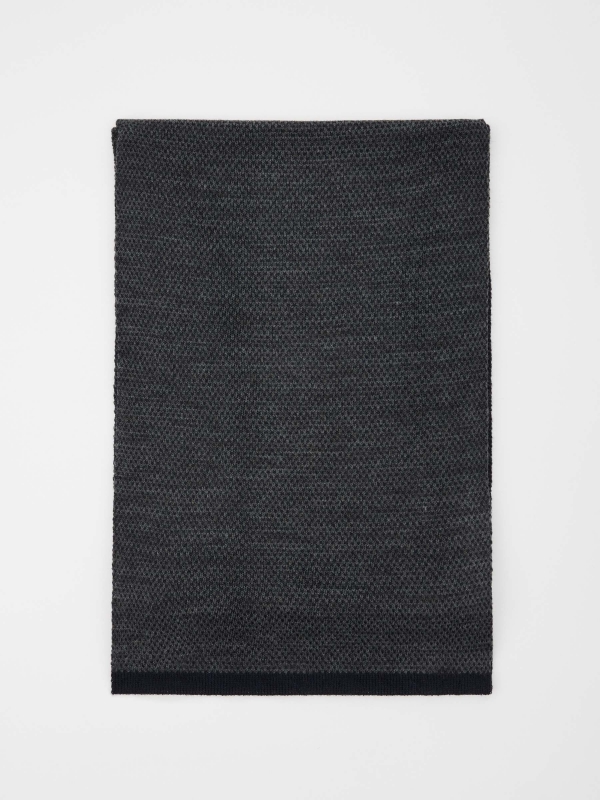 Men's scarf grey rolled view