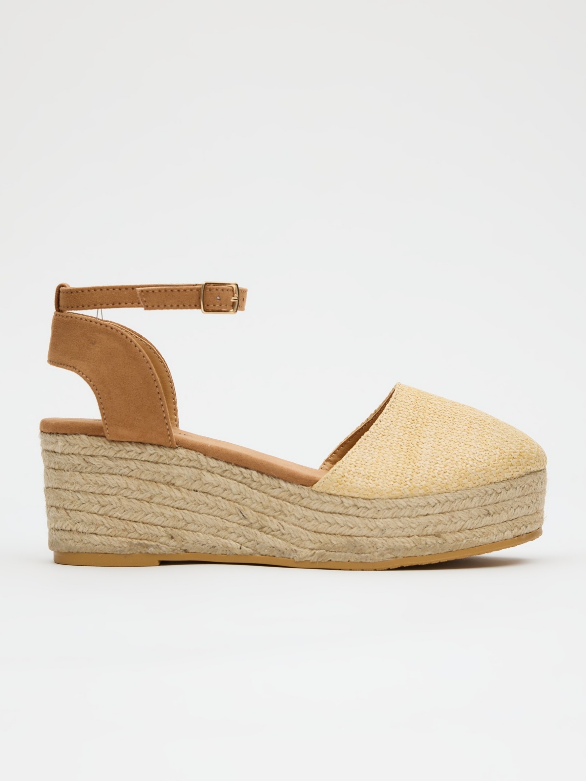 Clog style wedge sandal off white