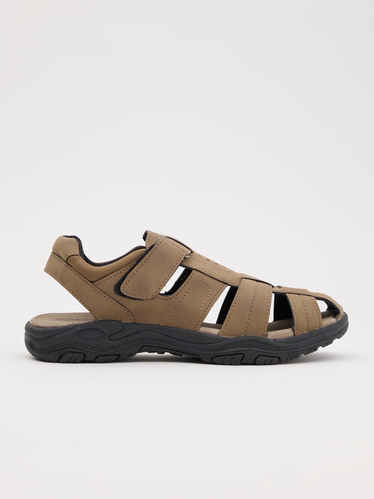 Crab sandals with velcro light brown
