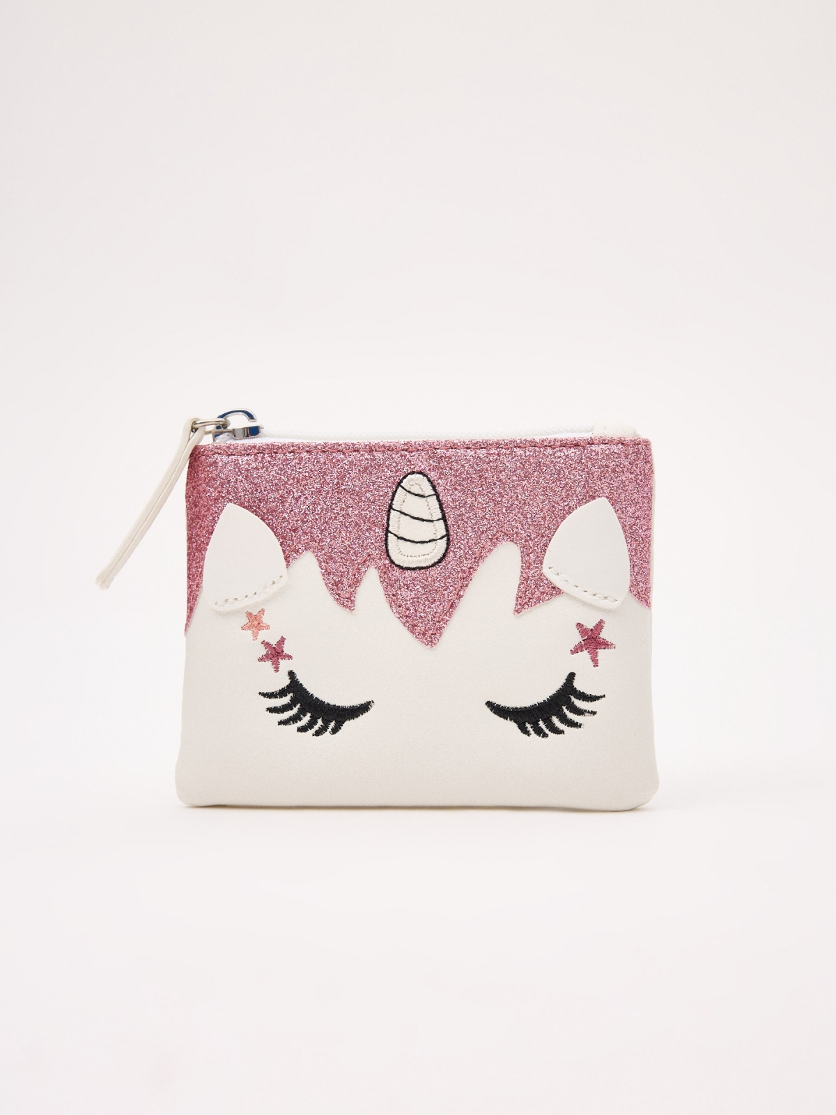 Transparent unicorn wallet white