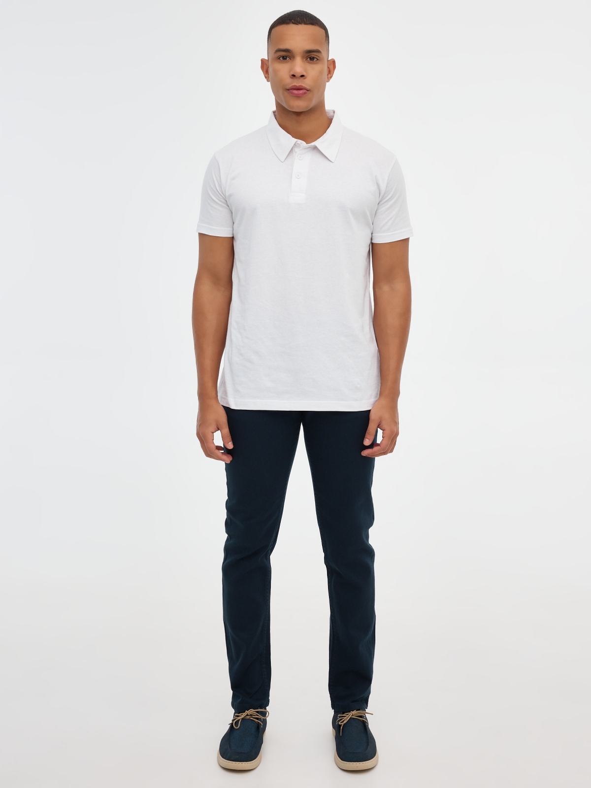 Camel slim jeans blue middle front view