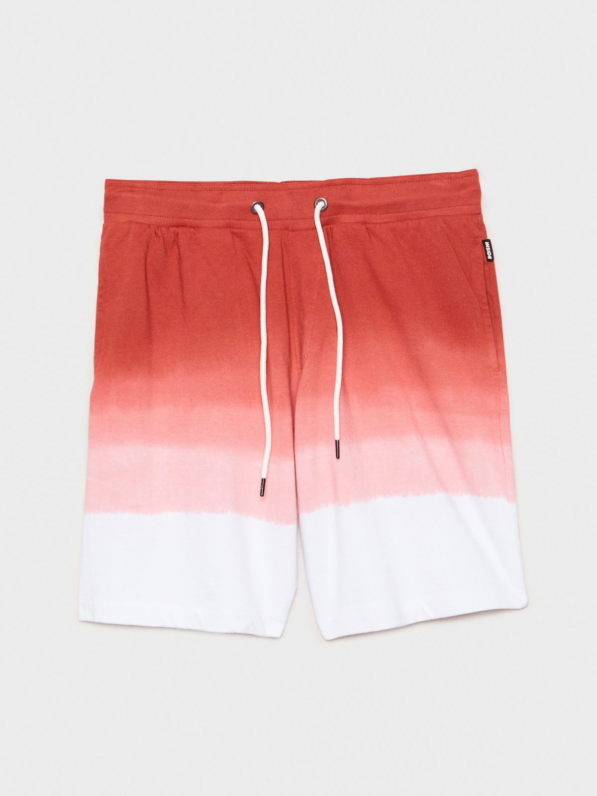  Gradient effect Bermuda shorts orangish red