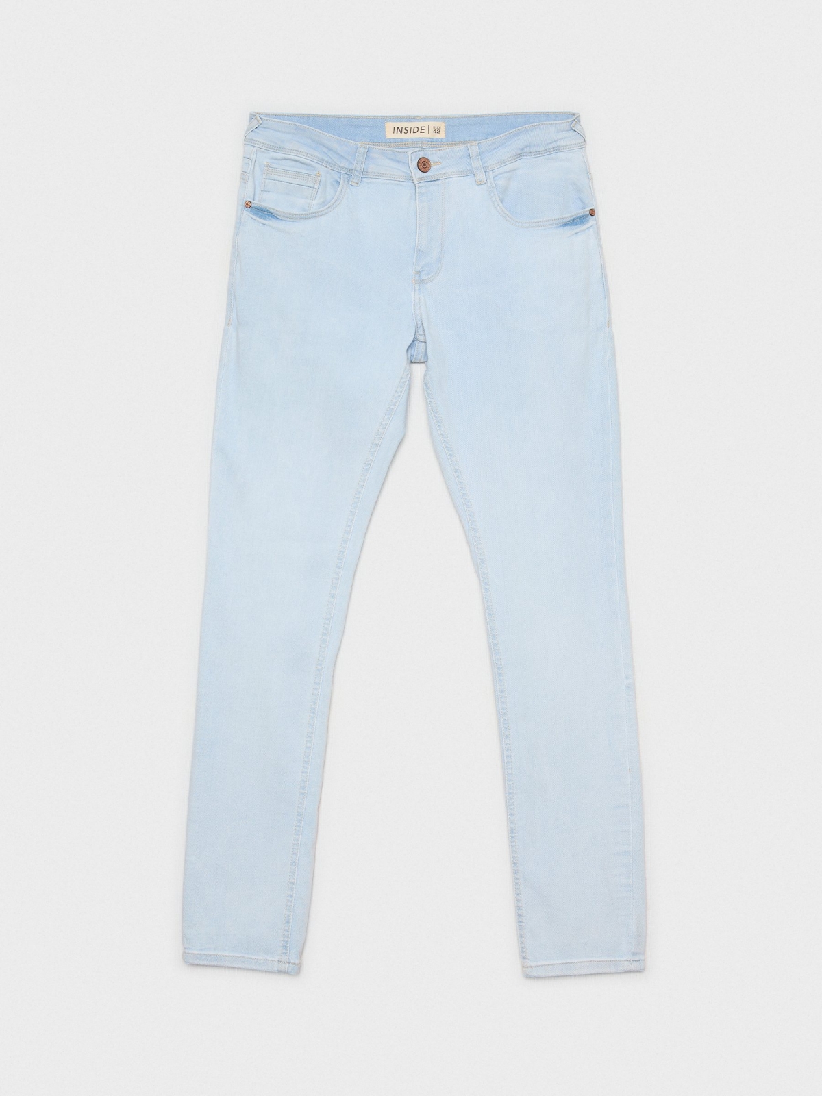 Jeans slim branqueado azul/branco