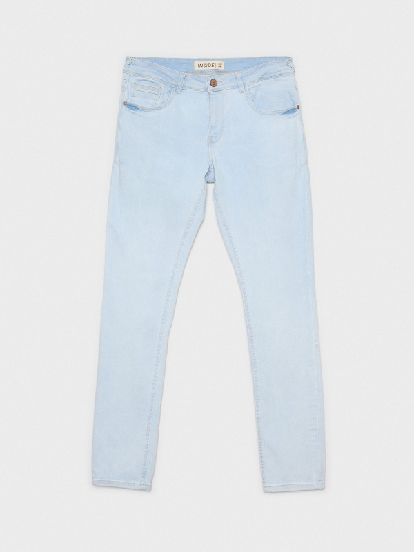  Jeans slim branqueado azul/branco