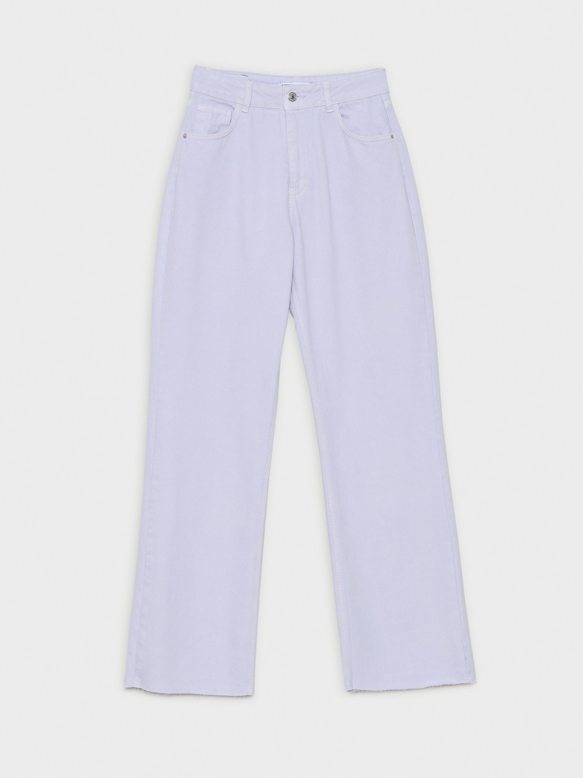  Jeans wide leg cinco bolsillos lila