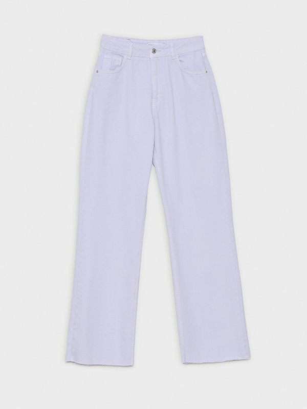  Jeans wide leg cinco bolsillos lila