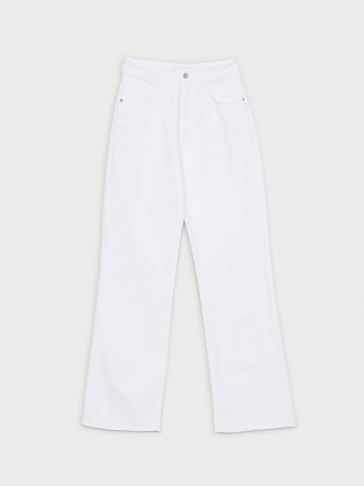  Wide-leg five-pocket jeans white