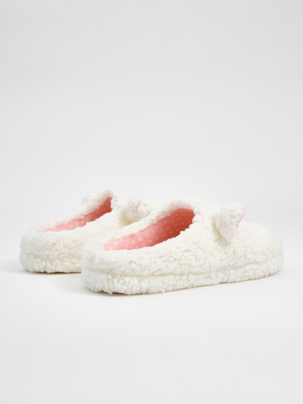 Little sheep slippers off white front view