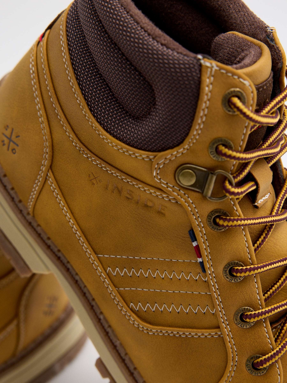 Combined mountaineering boot detail view