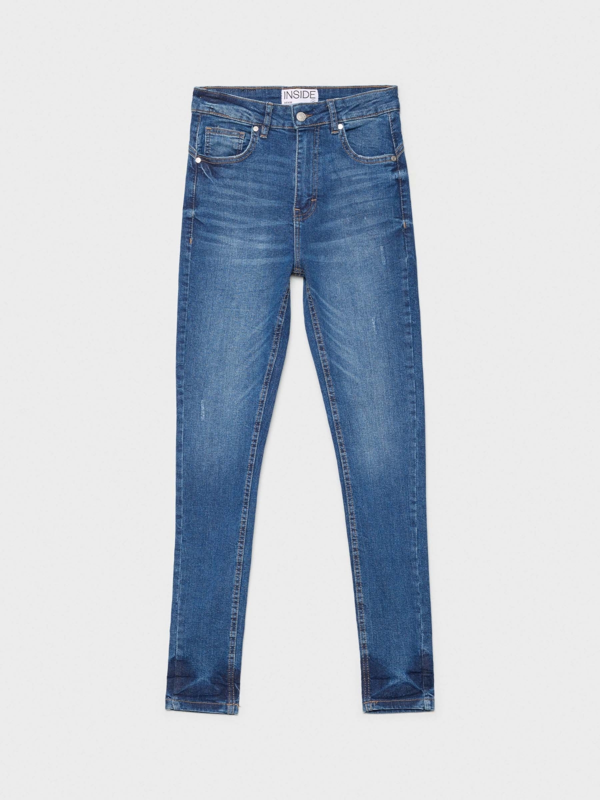  Washed blue push-up skinny jeans blue