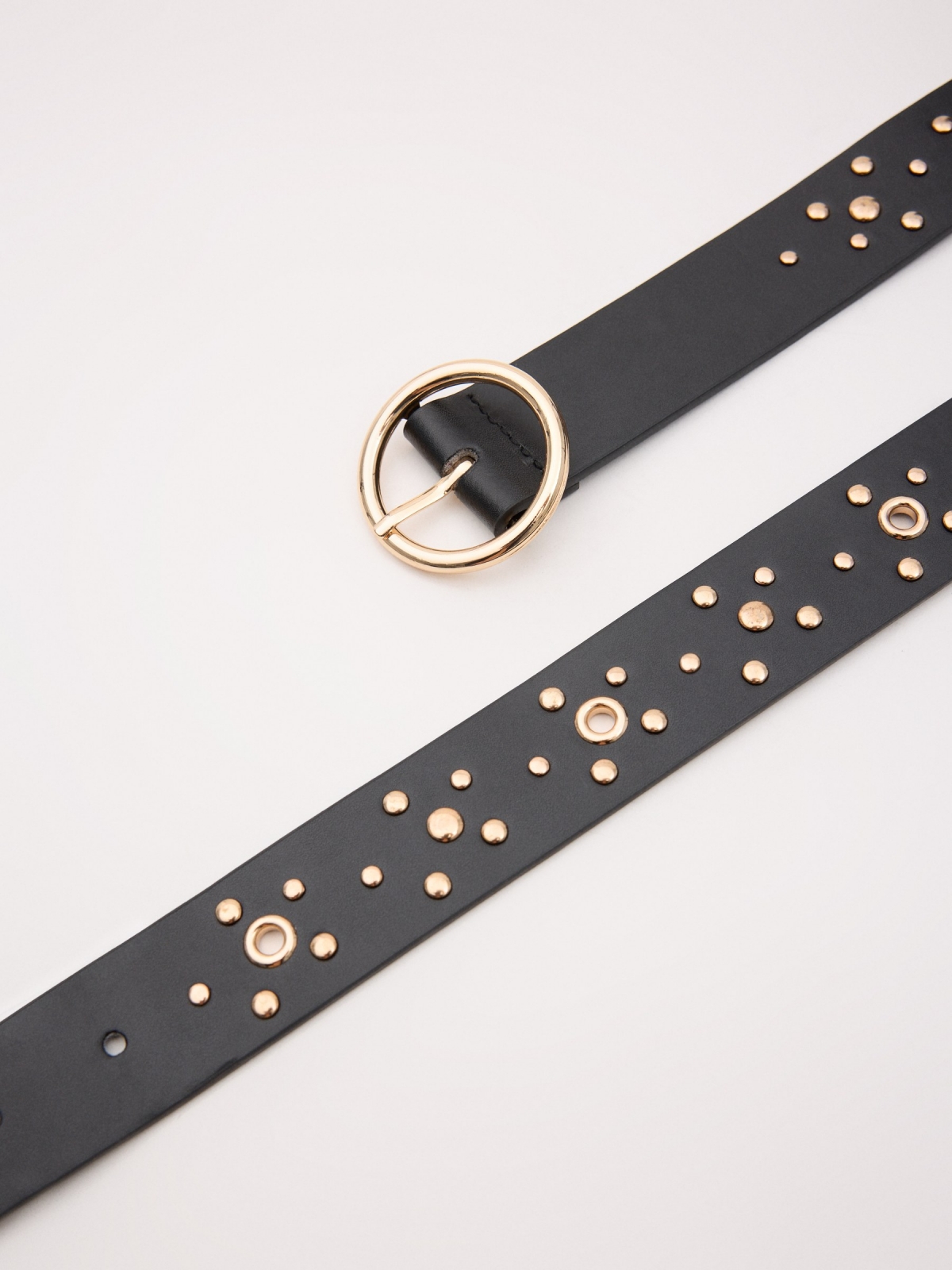 Golden details belt black