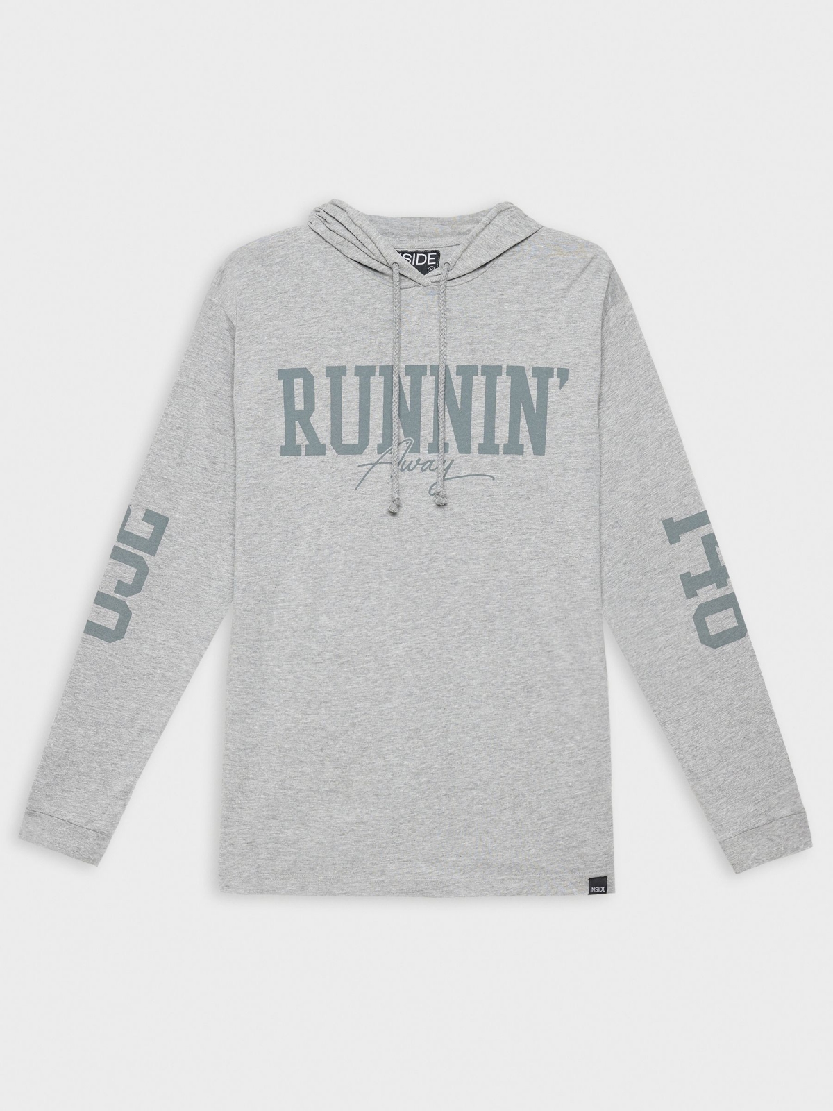  College hooded t-shirt grey