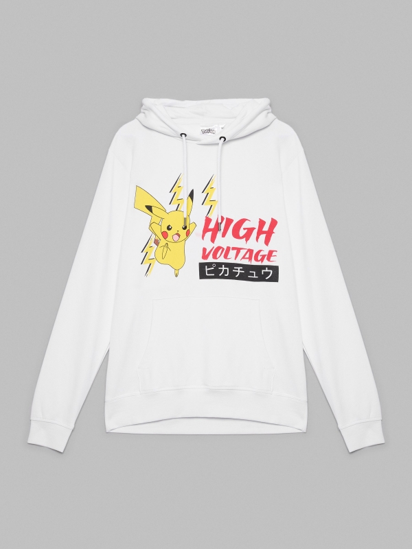  Pokemon print hoodie white