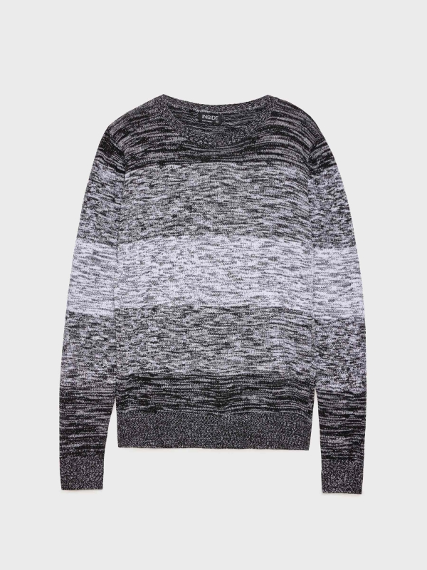  Heather color block jumper black