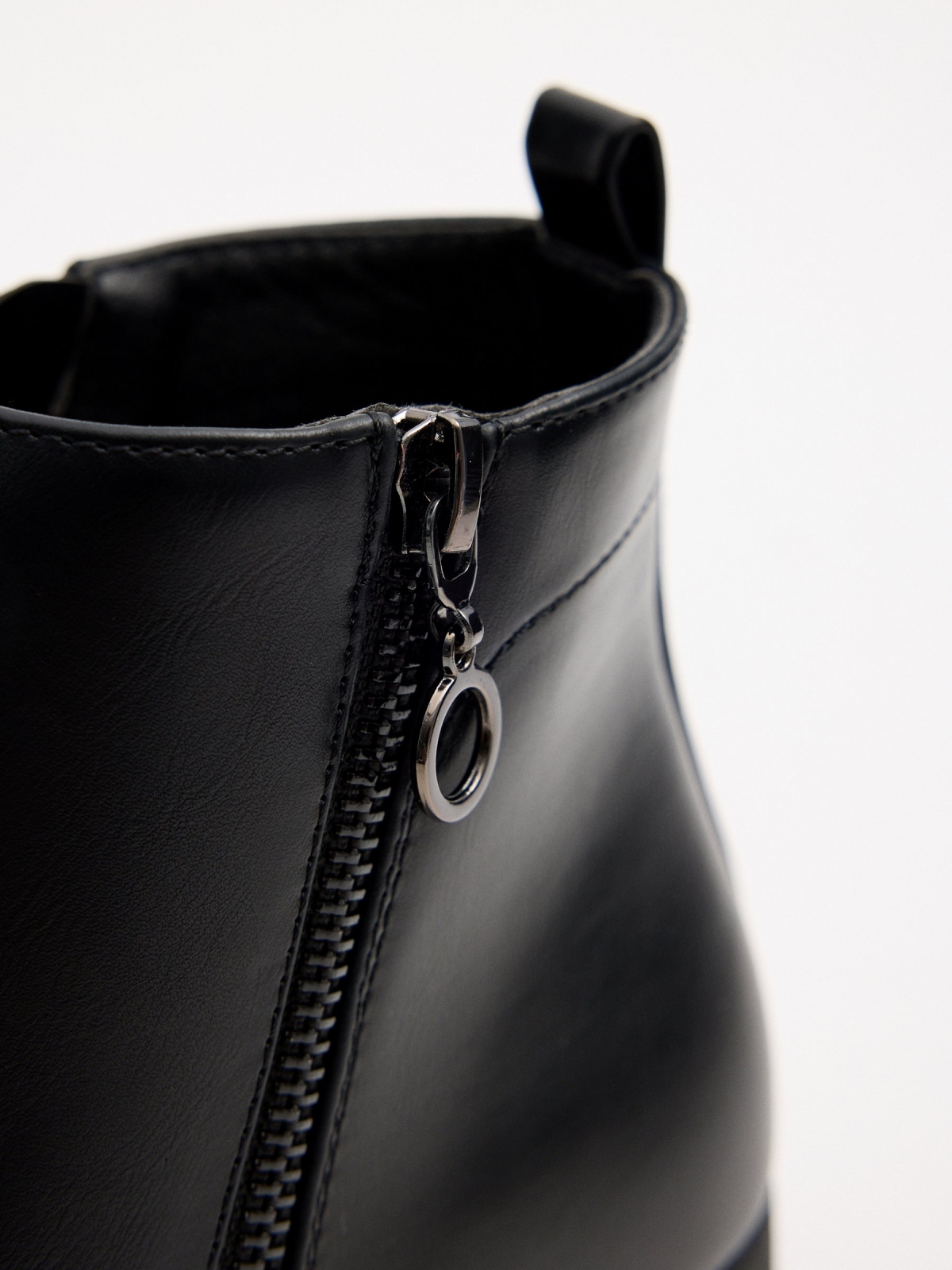Zipper ankle boots detail view