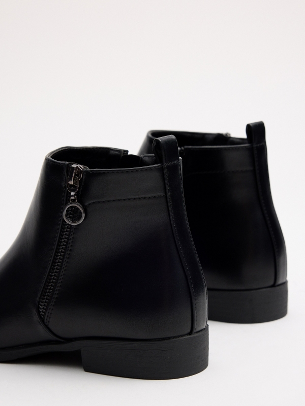 Zipper ankle boots detail view