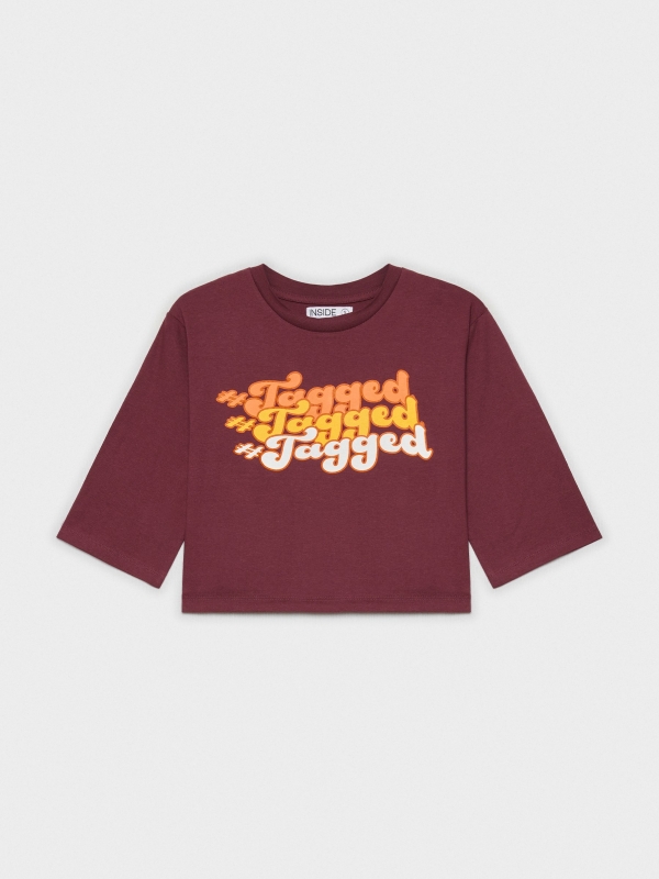  T-shirt with print burgundy