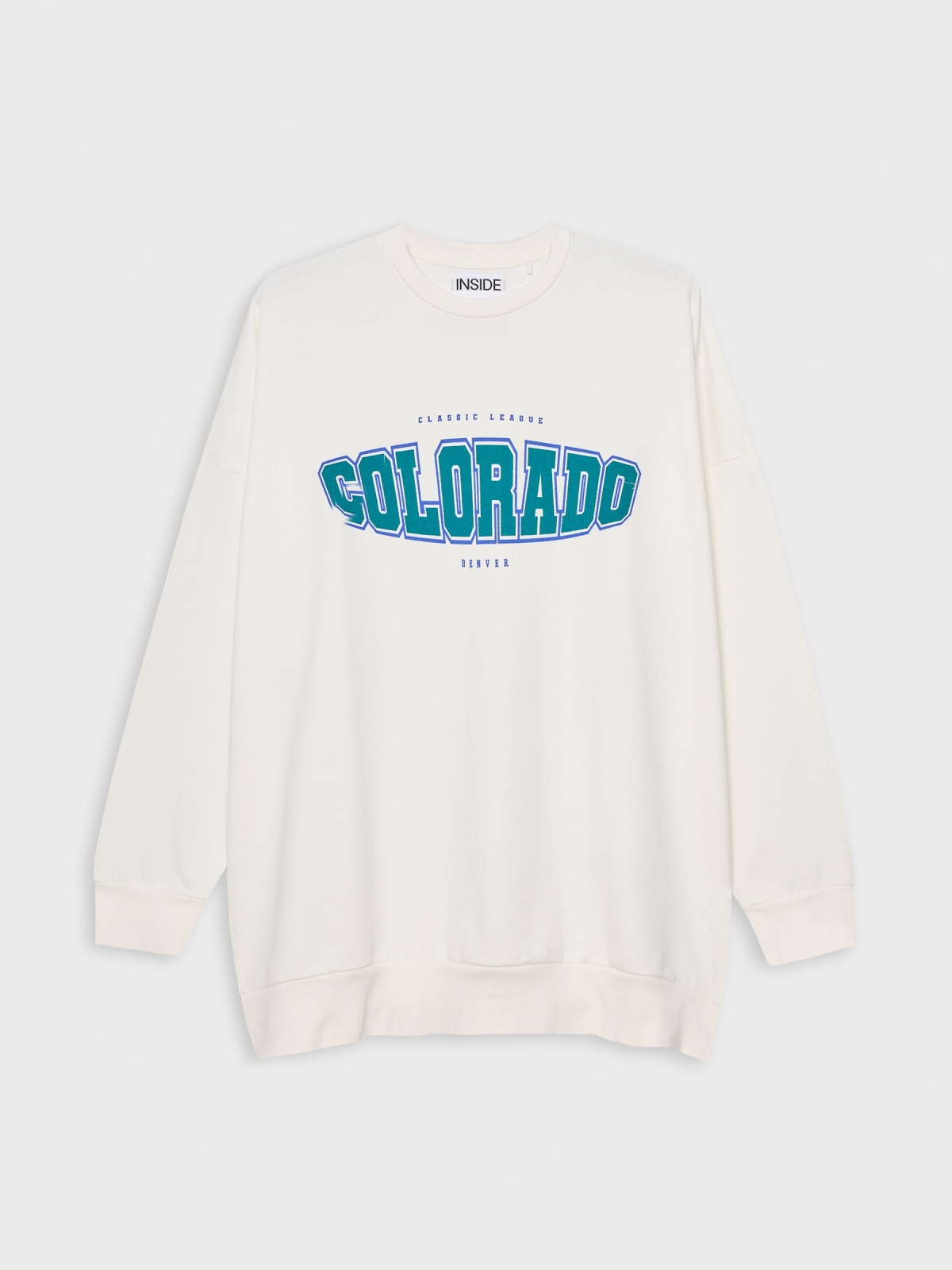  Oversized sweatshirt with print off white