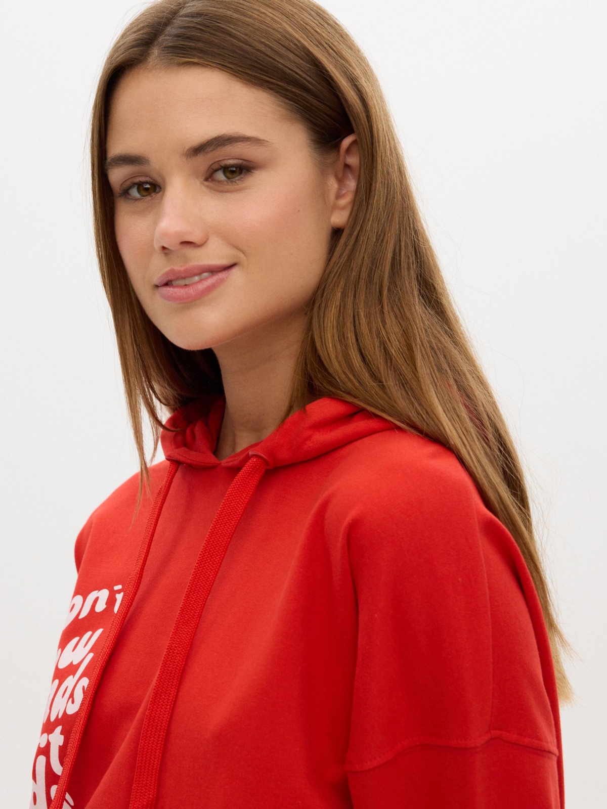 Don't Follow Trends Sweatshirt red detail view