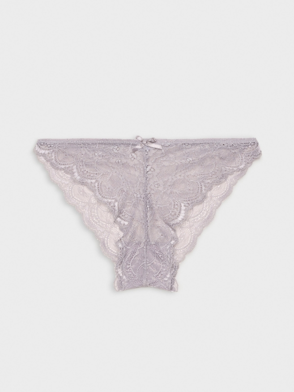 Bow lace briefs grey