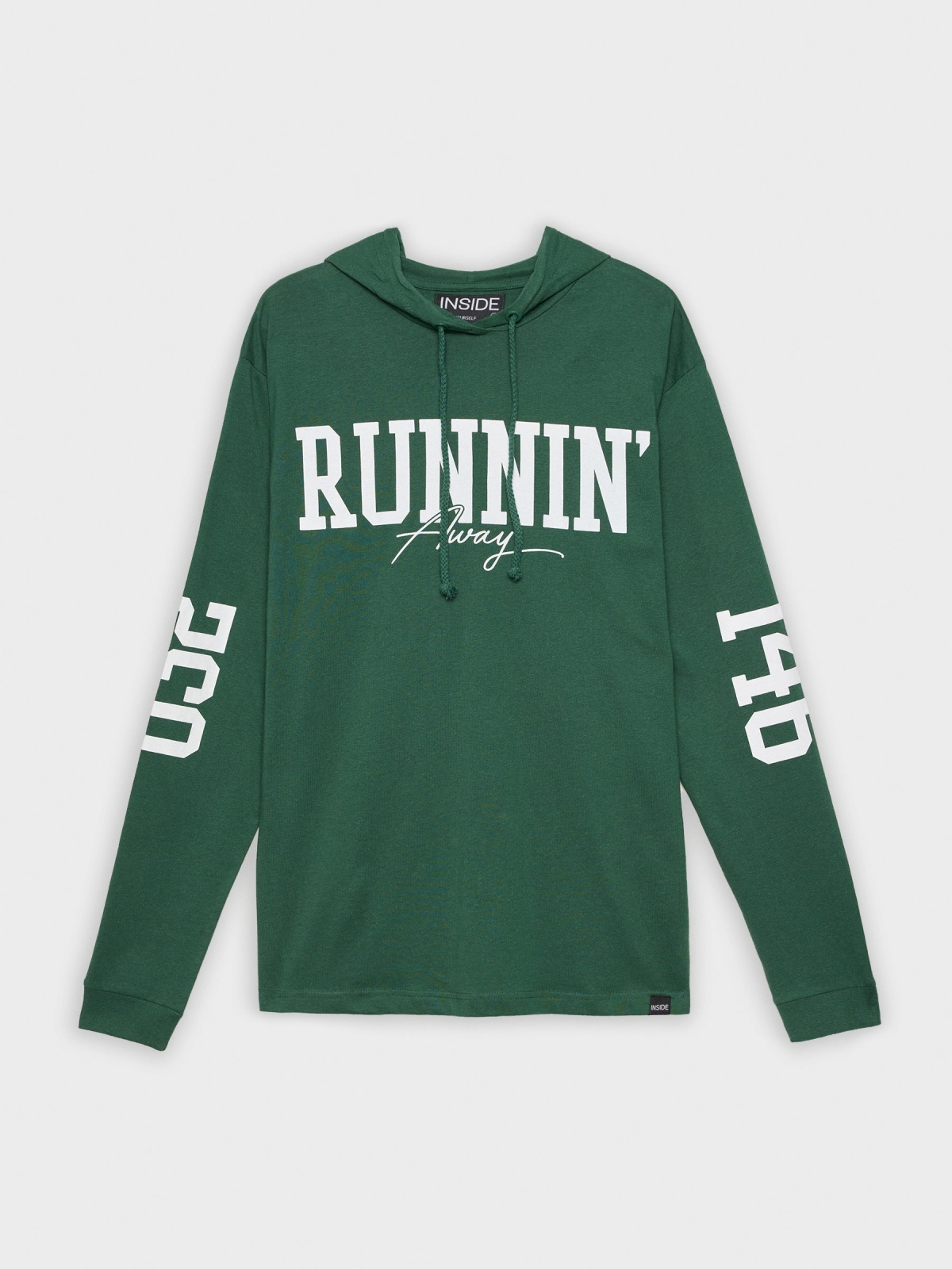  College hooded t-shirt green