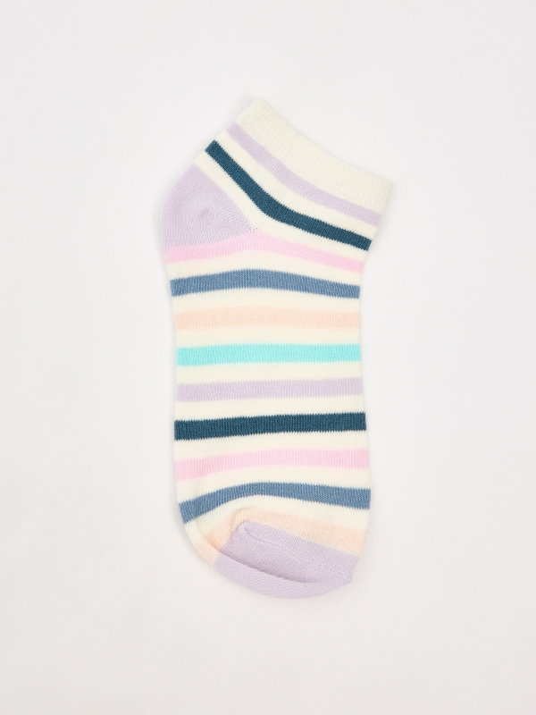 Pack of 4 printed ankle socks multicolor with a model