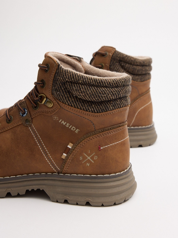 Combined mountaineering boot detail view