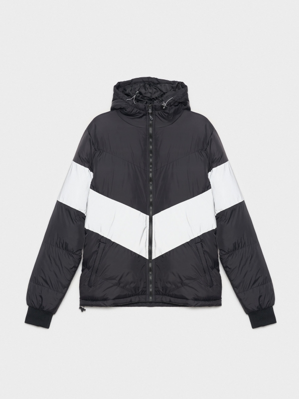  Quilted jacket with hood black