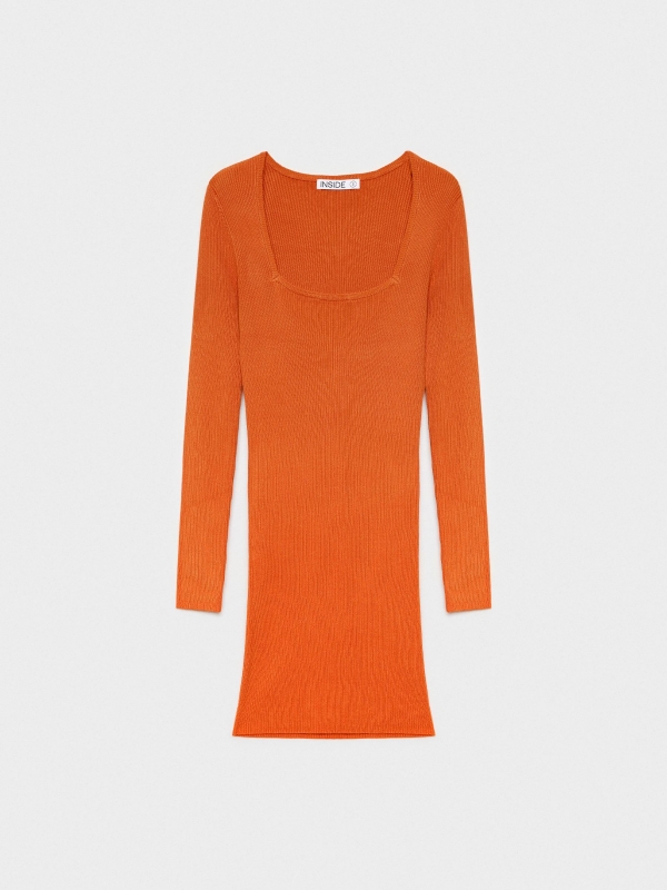  Square neck mini dress orange