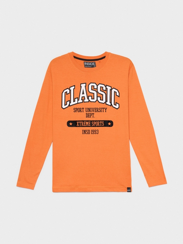  University print t-shirt orange