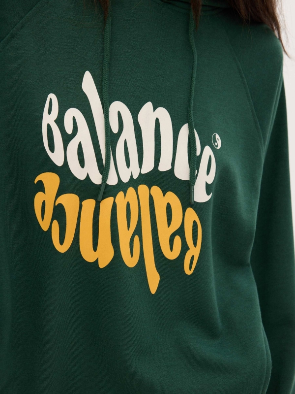Sweatshirt Balance verde vista detalhe