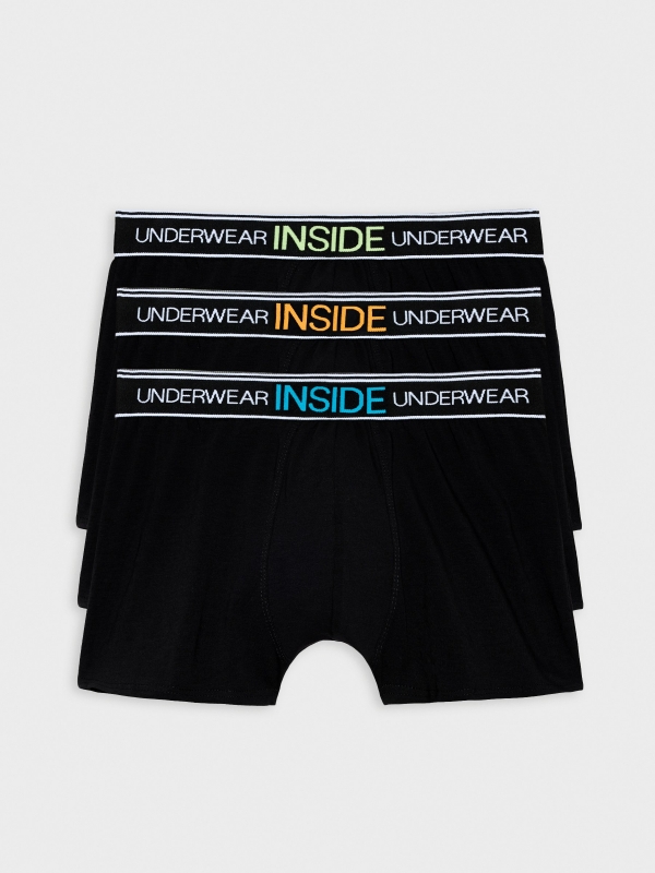 Pack of 6 basic boxers multicolor middle front view