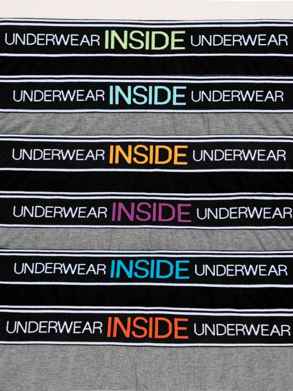 Pack of 6 basic boxers multicolor