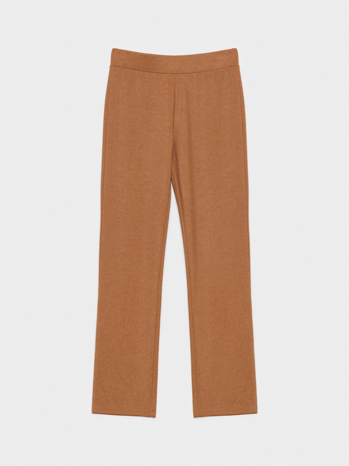  Pantalón de vestir cintura elástica marrón